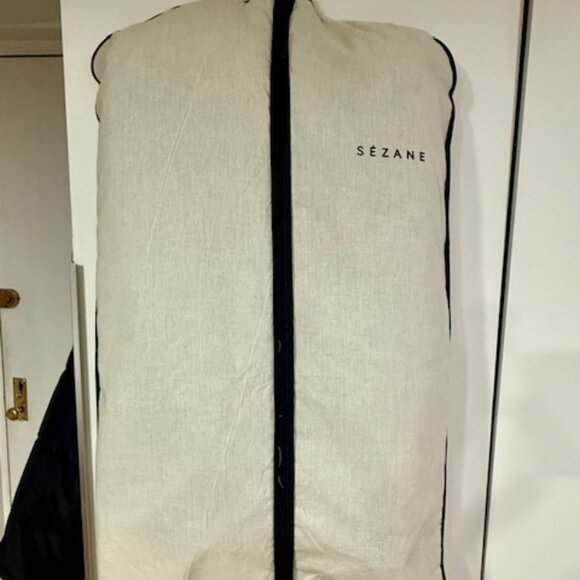 Sézane Isee Navy Faux Fur Coat - Picture 8 of 9